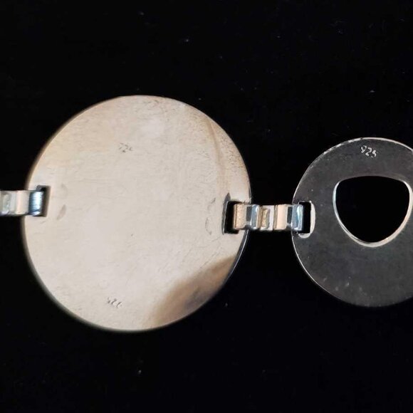 AUTHENTIC VINTAGE 925 AZTEC SILVER BRACELET - Picture 7 of 10